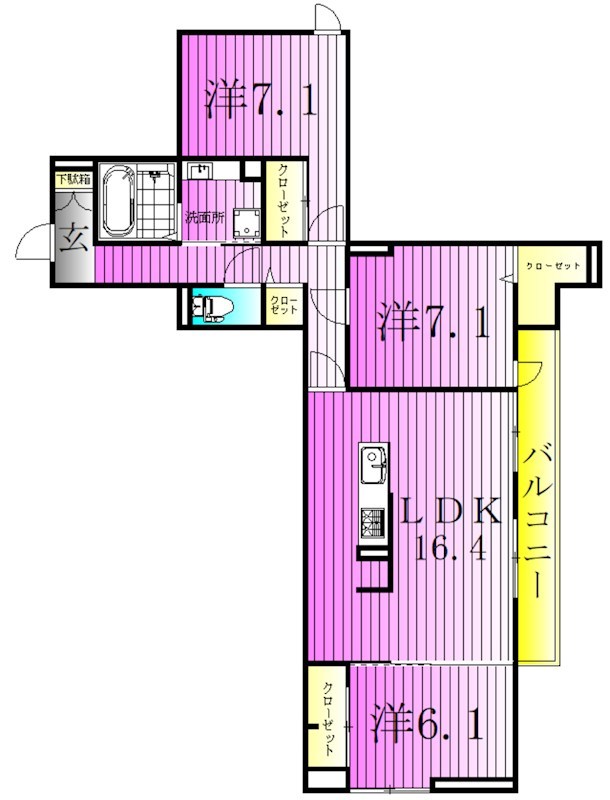 オードリーコート 間取り図