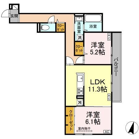 オードリーコート 間取り図