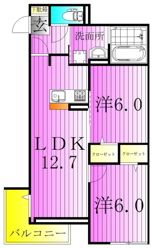 オードリーコート 間取り図