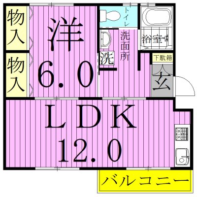 稔台サニーハイツ 204号室 間取り