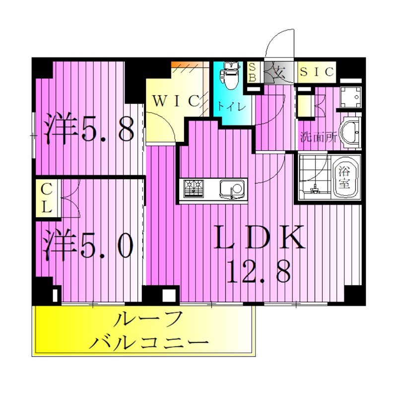 ARCOBALENO　TAKENOTSUKA 間取り図