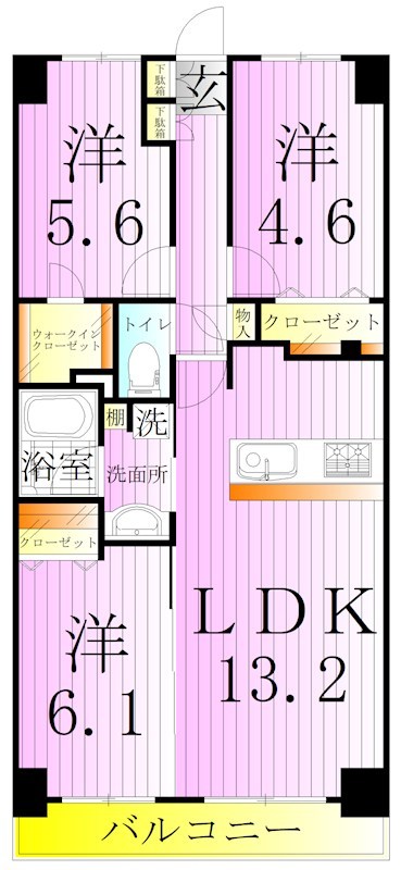 サンパレス綾瀬 間取り図