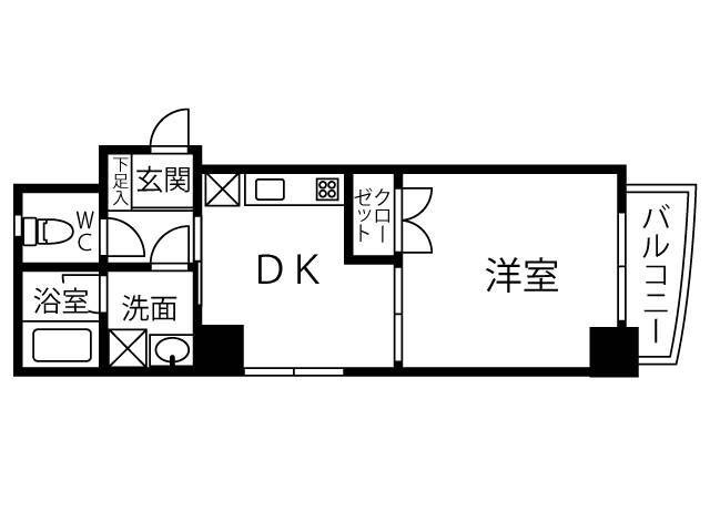 川萬ビルグランアルシェ 間取り図