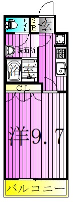 シェルル江北 間取り図