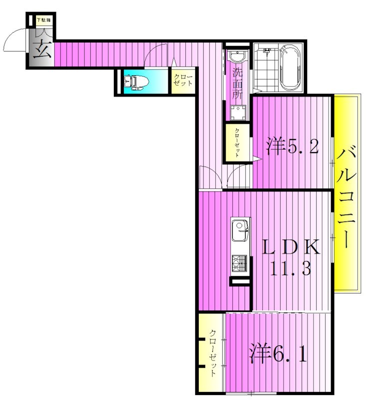 オードリーコート 間取り図