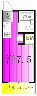 コーポラス久米 103号室 間取り