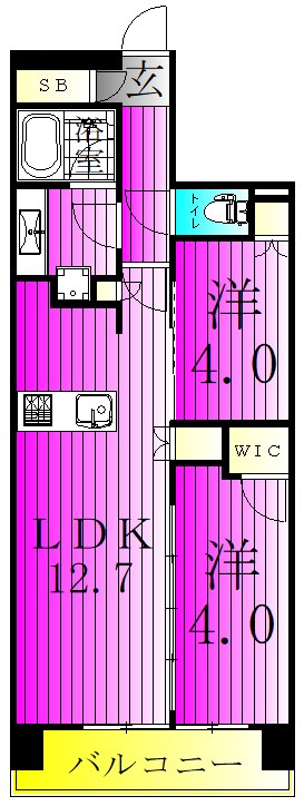 パークホームズ柏あけぼの二丁目 503号室 間取り
