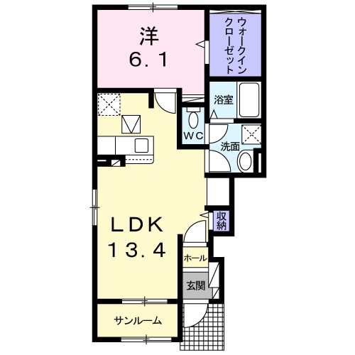 アヴェンタドールⅣ 101号室 間取り