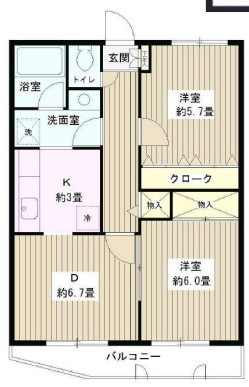 メゾンドボヌール梅島 間取り図
