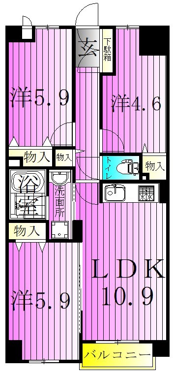 U COURT 西新井 間取り図