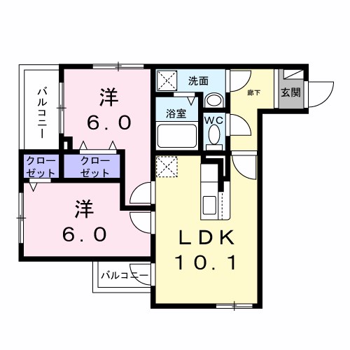 アリーサコート セント 間取り図