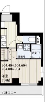 平安メゾン 804号室 間取り