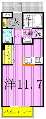 キャトルセゾン 201号室 間取り