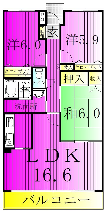 サングリーン海道割 間取り