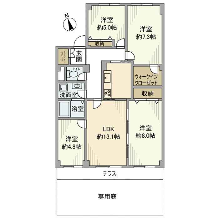 パシフィック我孫子グリーンタウン16号棟 間取り