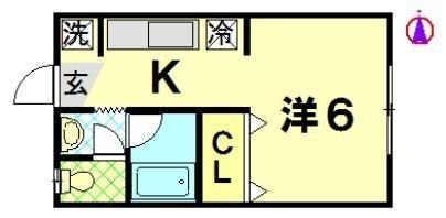 ヒルロックハイツ 102号室 間取り
