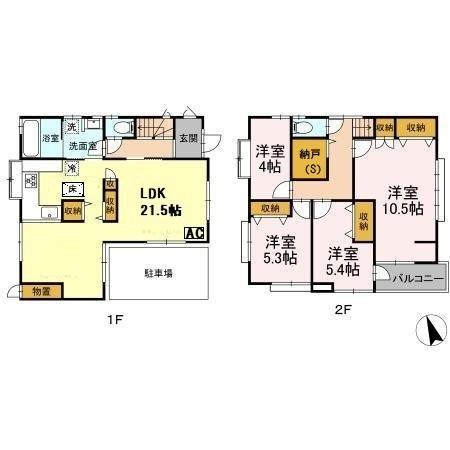 亀有3丁目戸建て 間取り図