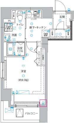 ユリカロゼ五反野Ⅲ 間取り図