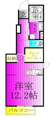 Ａｉ－ＨｉｇｈｔｓⅡＢ 101号室 間取り