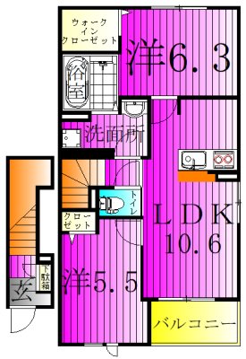 ヤングウッズ柏の葉Ⅱ 間取り