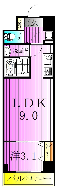 ドゥーエ町屋Ⅱ 間取り図