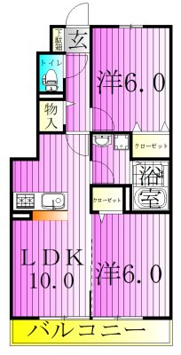オアシス　パティオ 間取り図