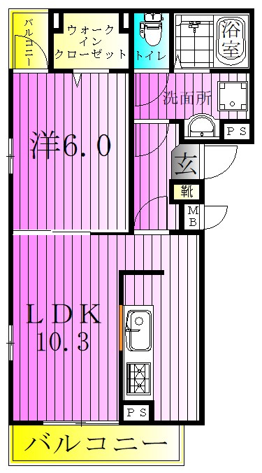 ソレアード西尾久 間取り図