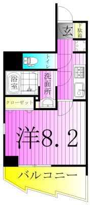 オモチデ扇大橋 間取り図