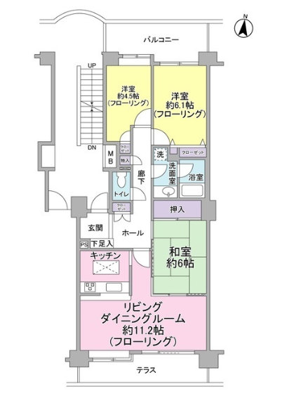 流山ニューシティ・ステージ弐壱パークサイドコート  間取り