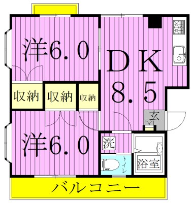 メゾン　アミューレ 302号室 間取り