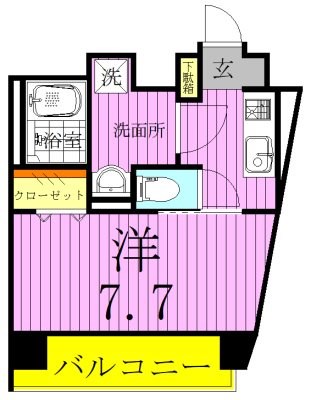 フェルクルールプレスト千住関屋 間取り図