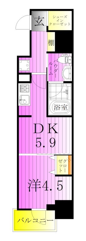 クラリティア綾瀬 間取り図