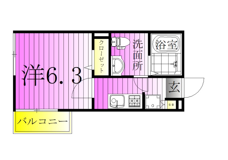エクセラン西尾久East 間取り図