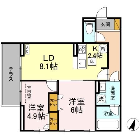 リシェスみのり台　A棟 間取り