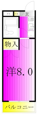ジュネパレス柏第25 102号室 間取り