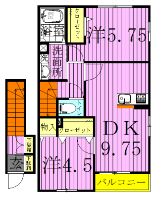 ボンヌール　マキ 201号室 間取り