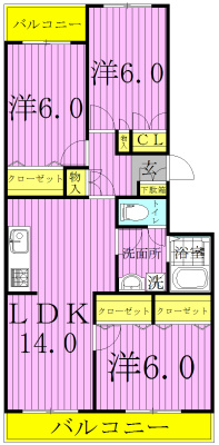 シャルム秋元 間取り
