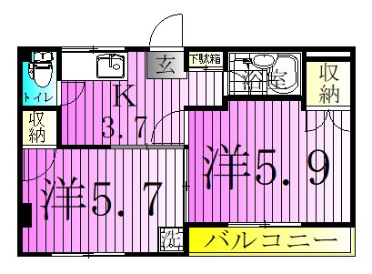 加島コーポ 間取り図