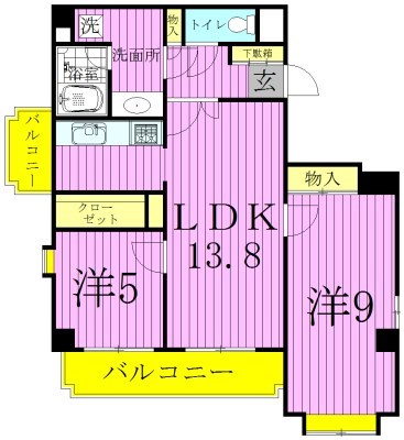 綾東ヴィレッジ弐番館 間取り図