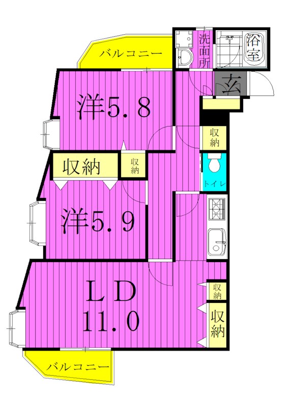 レジデンス竹の塚 間取り図