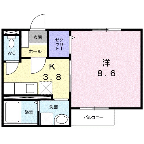 グラン　ブルー 202号室 間取り