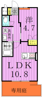 AVANTI　HILLS　～アヴァンティヒルズ～ 107号室 間取り