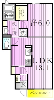 ランジェ 103号室 間取り