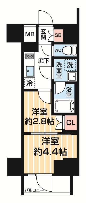 ＡＲＣＯＢＡＬＥＮＯ ＭＩＮＡＭＩＳＥＮＪＵ 間取り図