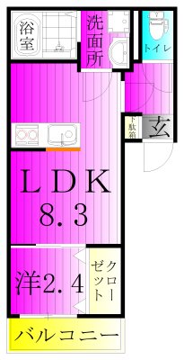 KEIAI RESIDENCE 新柏 303号室 間取り