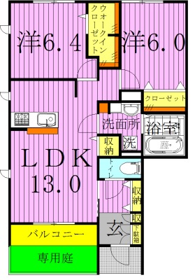 ブリエⅠ 102号室 間取り