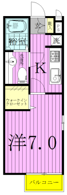 ヴィラ・グランメール 102号室 間取り