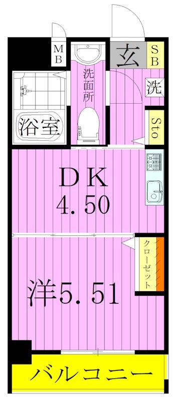 ペアパレス六町2号館  間取り図