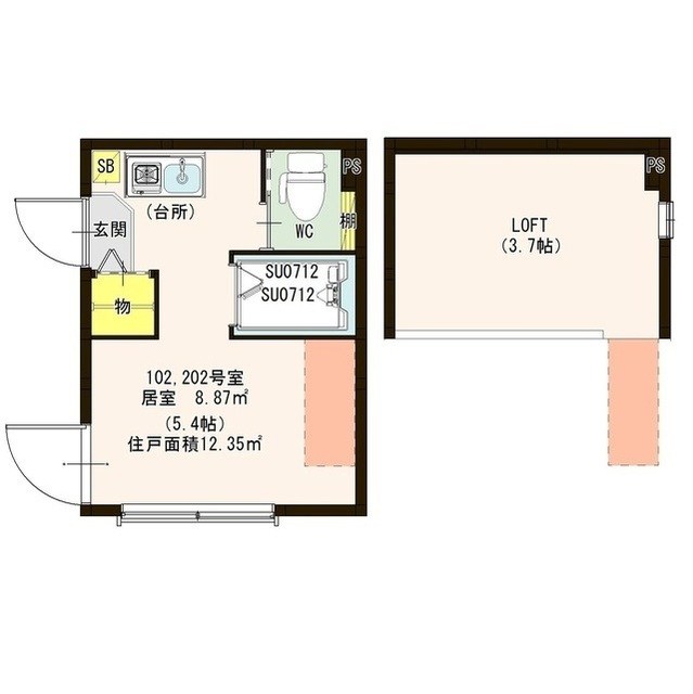 ハーモニーテラス町屋Ⅱ 間取り図