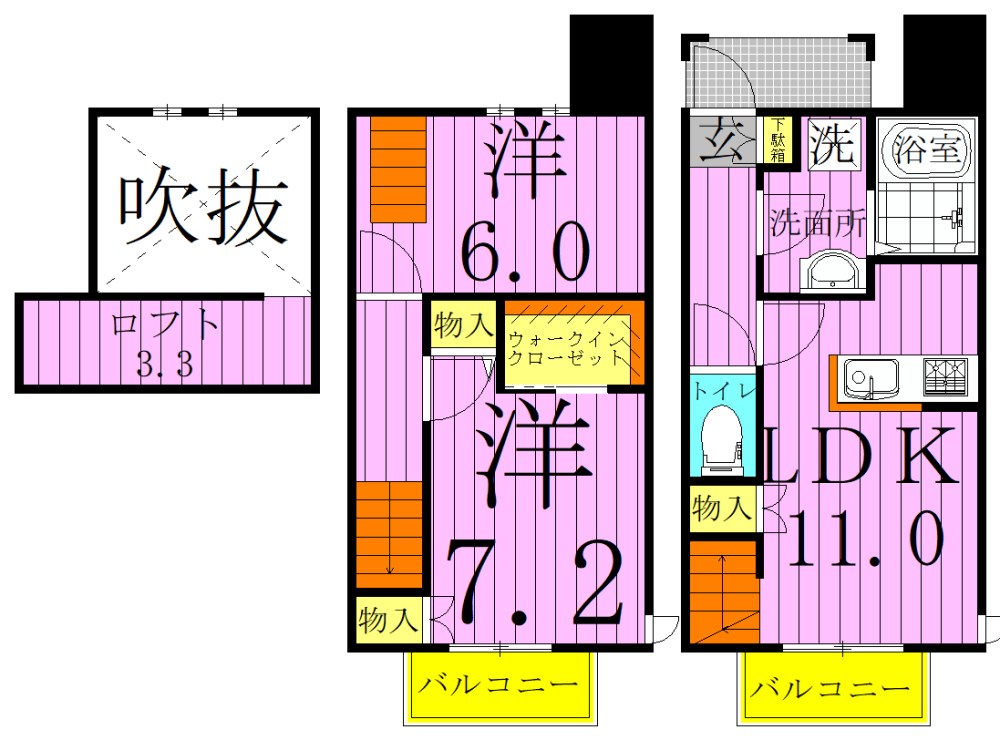 ｂｒｉｌｌｅｒ　ｐｌａｇｅ  間取り図